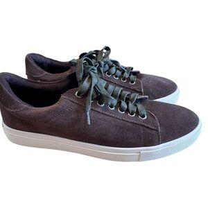 Brooks Brothers Shoes Mens Sz 9 Brown Suede Red Fleece Casual Comfort Sneakers